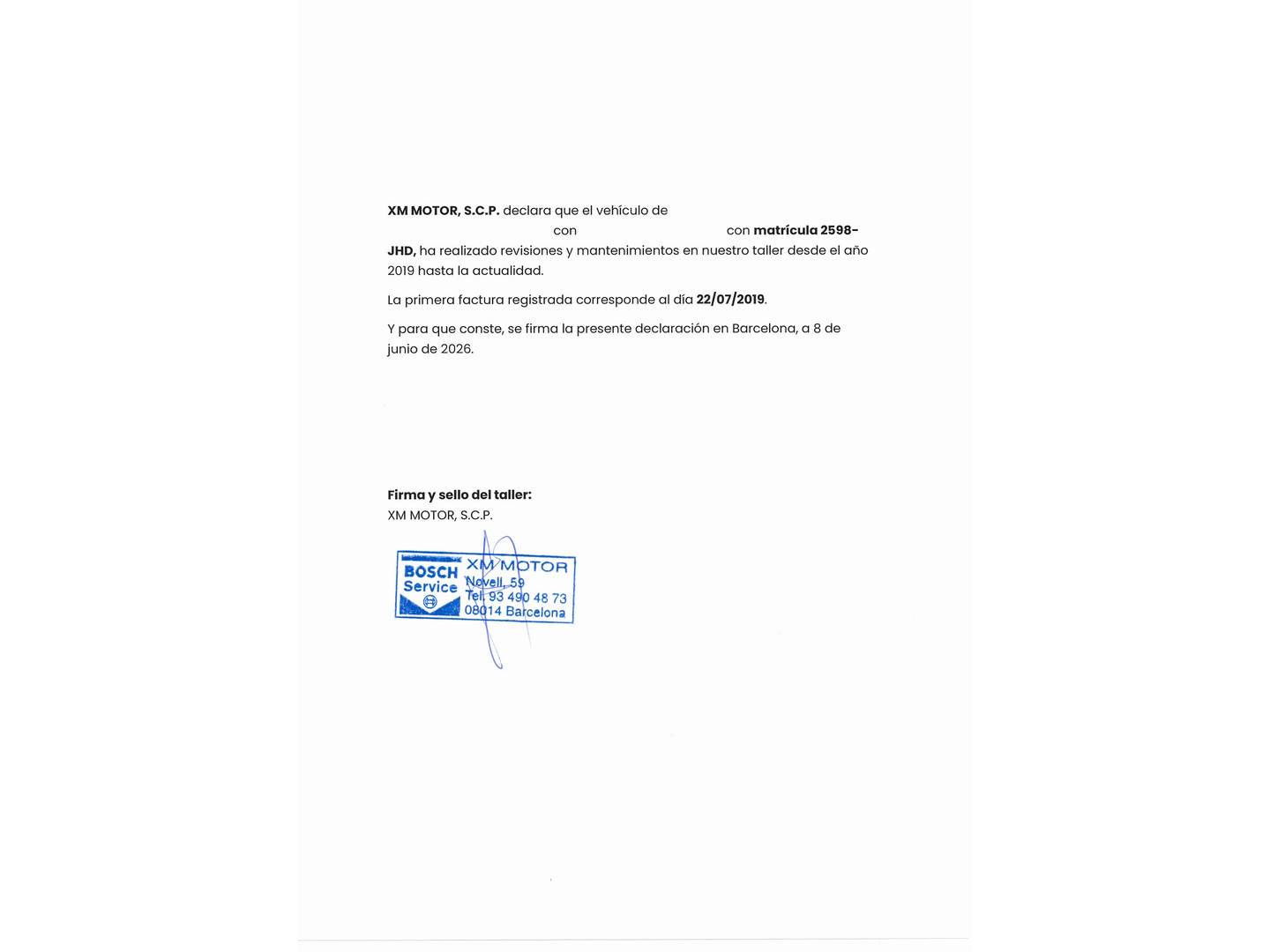 Foto del mantenimiento del BMW Serie 2 Active Tourer BMW Serie 2 220i Active Tourer (192 CV)