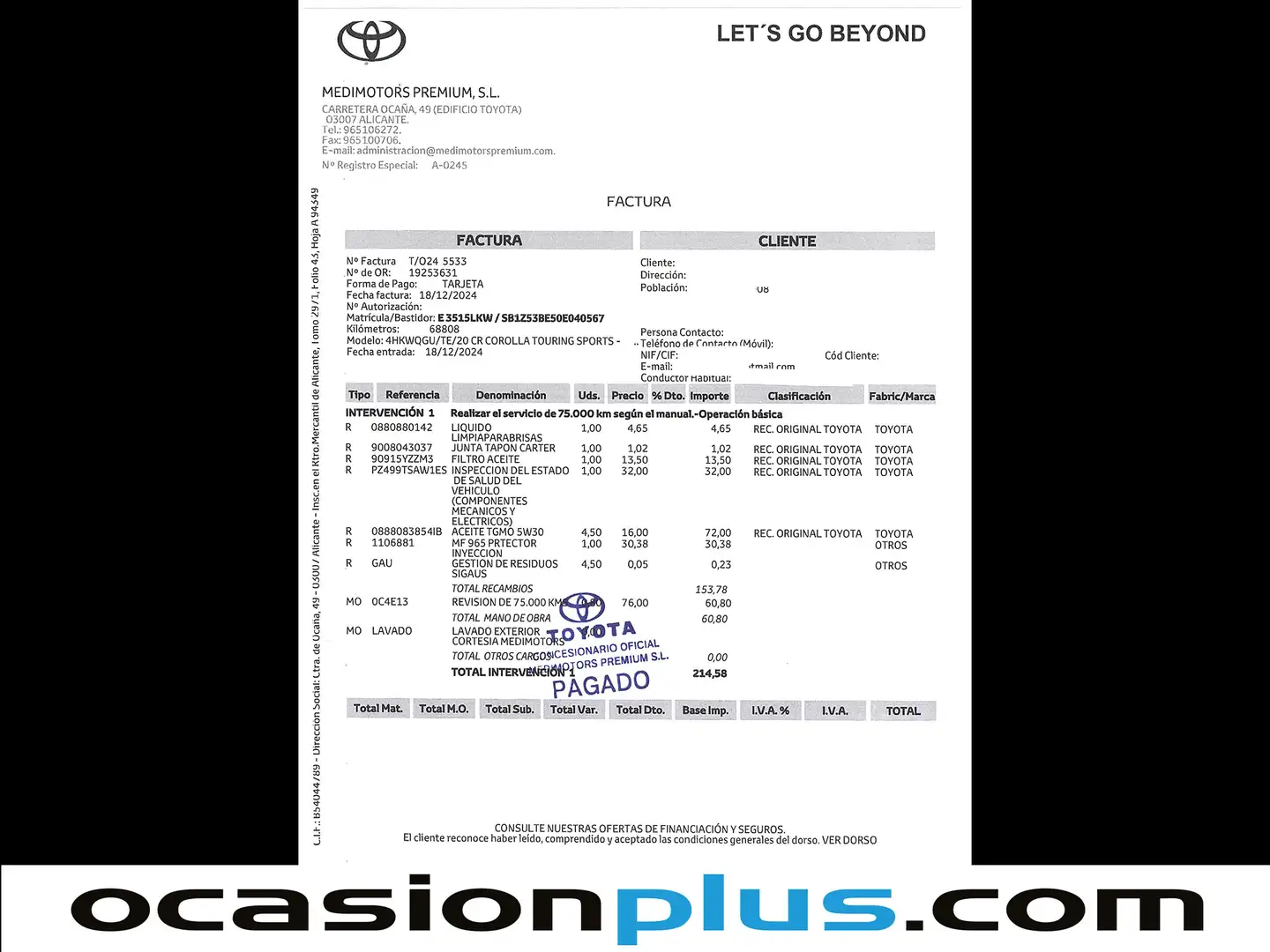 Foto Toyota Corolla Toyota Corolla Touring Sports 180H Feel! E-CVT (180 CV)