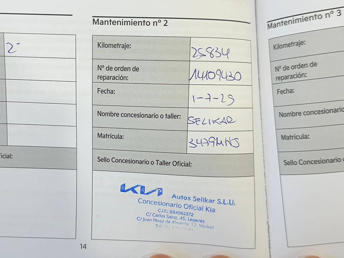 Foto del mantenimiento del KIA Sportage Kia Sportage 1.6 CRDi Business 4x2 (136 CV)