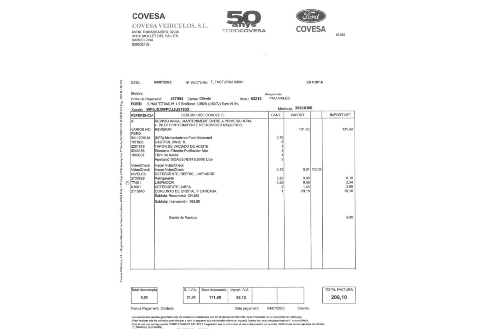 Ford S-Max 1.5 EcoBoost Titanium 7 plazas - foto 25