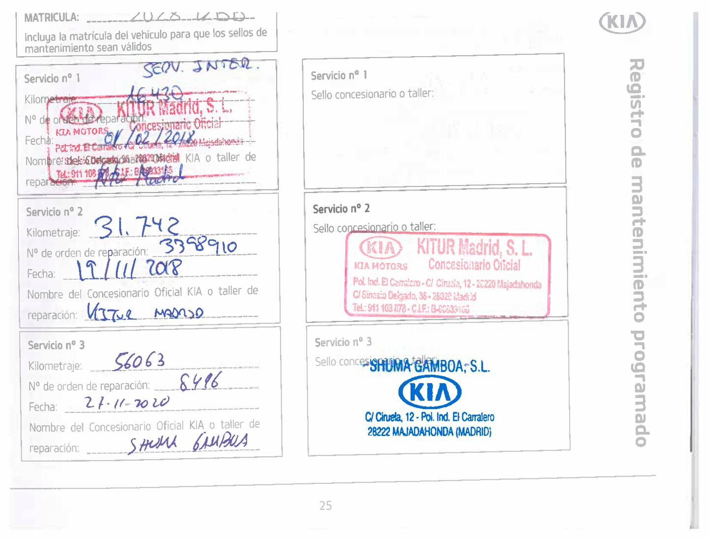 Foto del mantenimiento del KIA Ceed KIA Ceed 1.6 CRDi VGT x-Tech17 (136 CV)