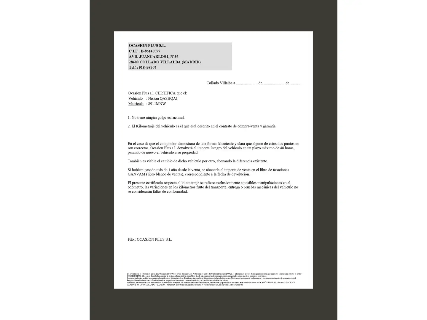 Certificado