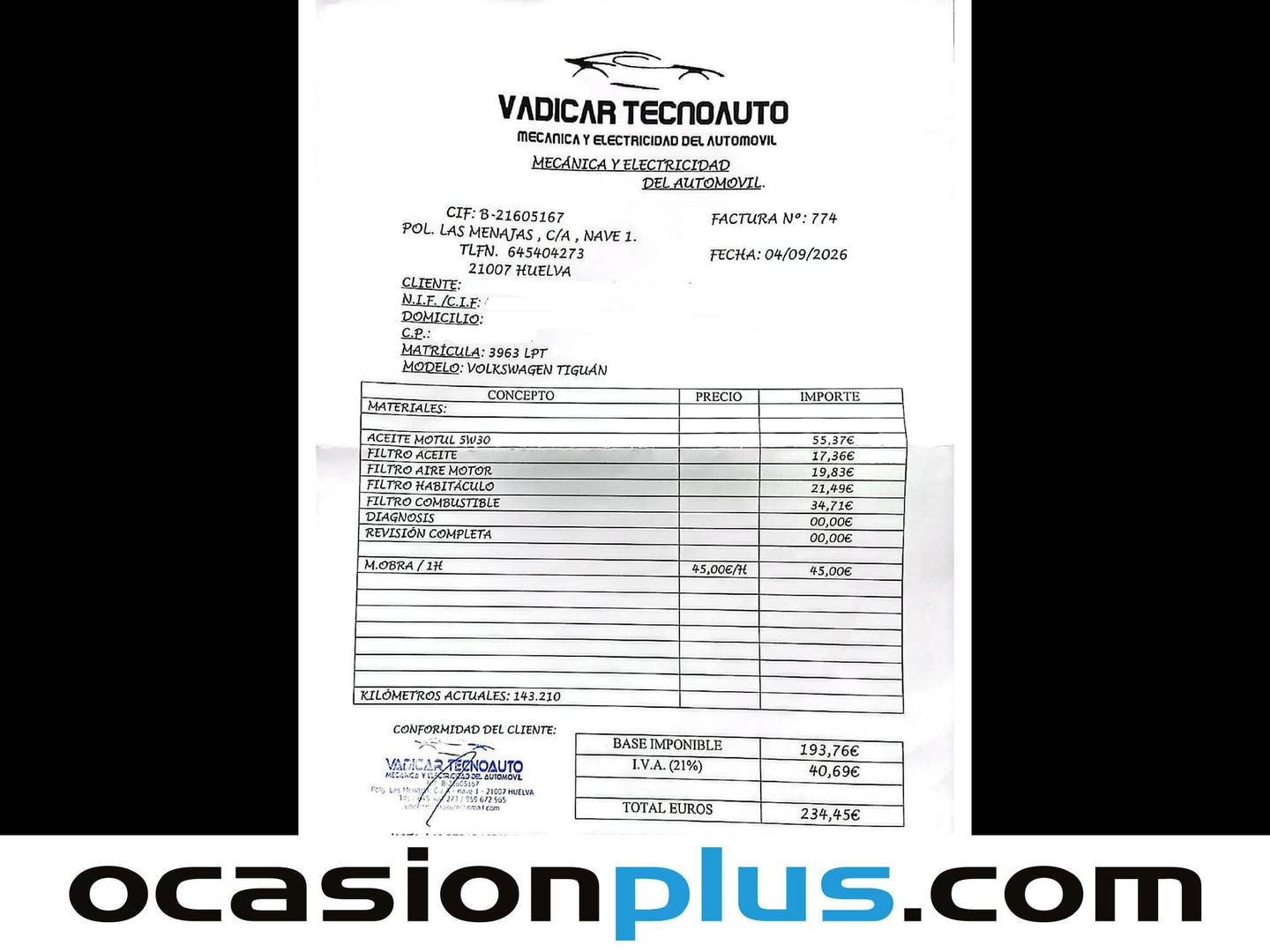 Foto del mantenimiento del Volkswagen Tiguan Volkswagen Tiguan R-Line 2.0 TDI (150 CV) DSG