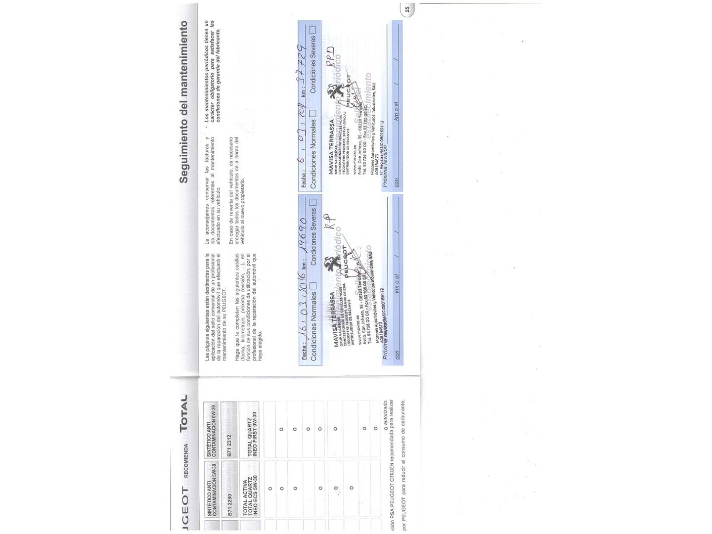 Foto del mantenimiento del Peugeot 2008 Peugeot 2008 BlueHDi 120 S&S Allure (120 CV)