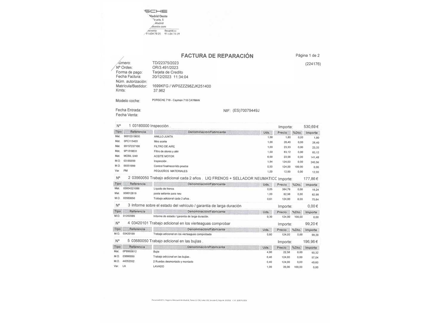 Foto Porsche 718 Porsche 718 Cayman Coupe  (300 CV)