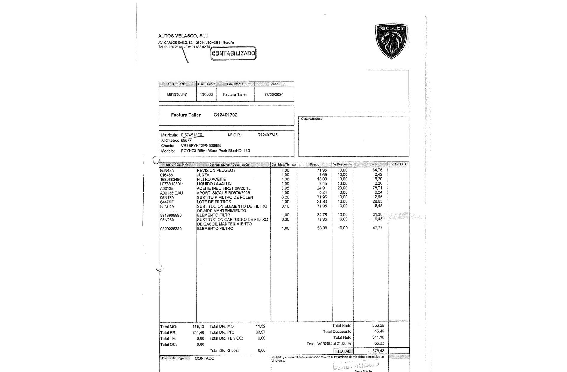 Peugeot Rifter Active Pack Business Standard BlueHDi - foto 17