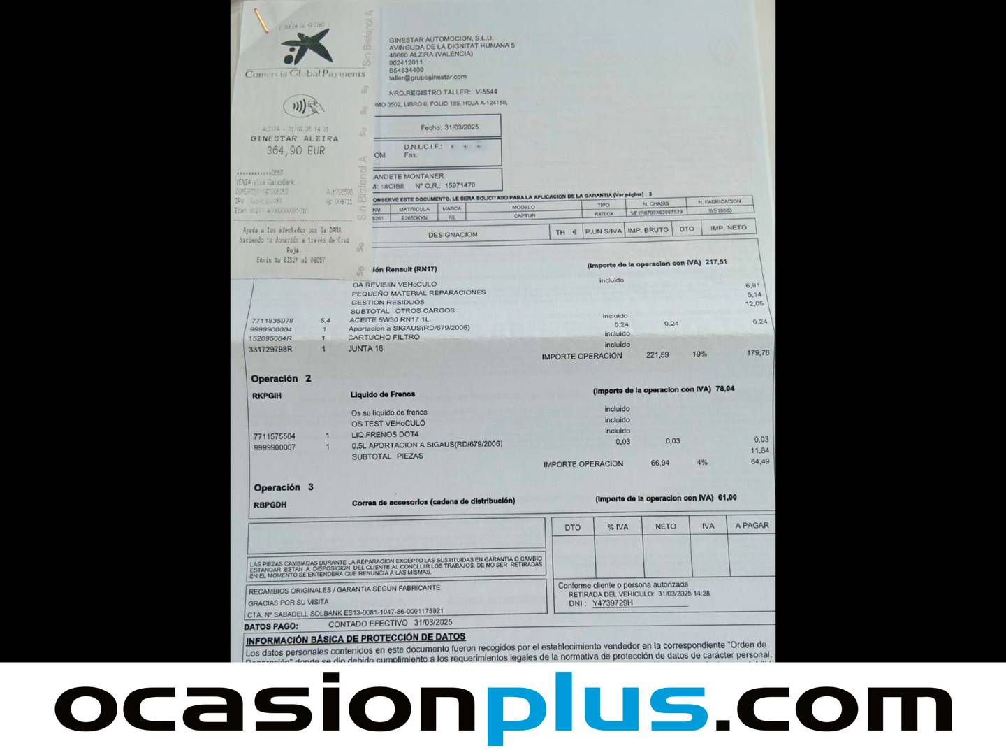 Foto del mantenimiento del Renault Captur Renault Captur S-Edition TCe GPF (150 CV)
