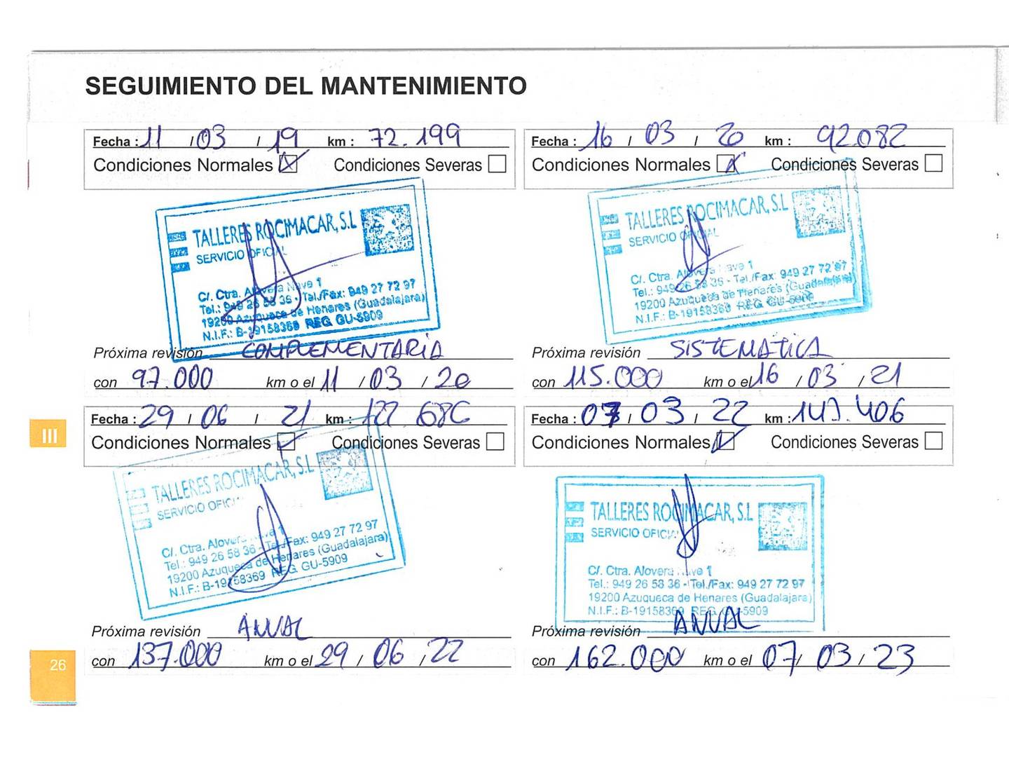 Foto del mantenimiento del Peugeot 308 Peugeot 308 PureTech 110 S&S Style (110 CV)