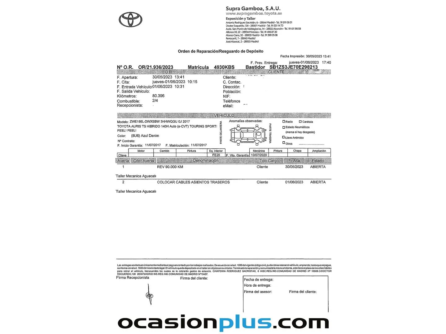Foto Toyota Auris Toyota Auris 140H Advance Touring Sports (136 CV)