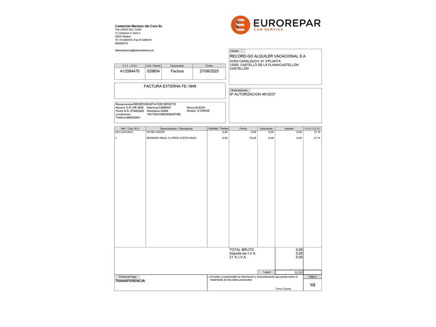 Foto Suzuki S-Cross Suzuki S-Cross 1.4T Mild Hybrid S2 4WD (129 CV)