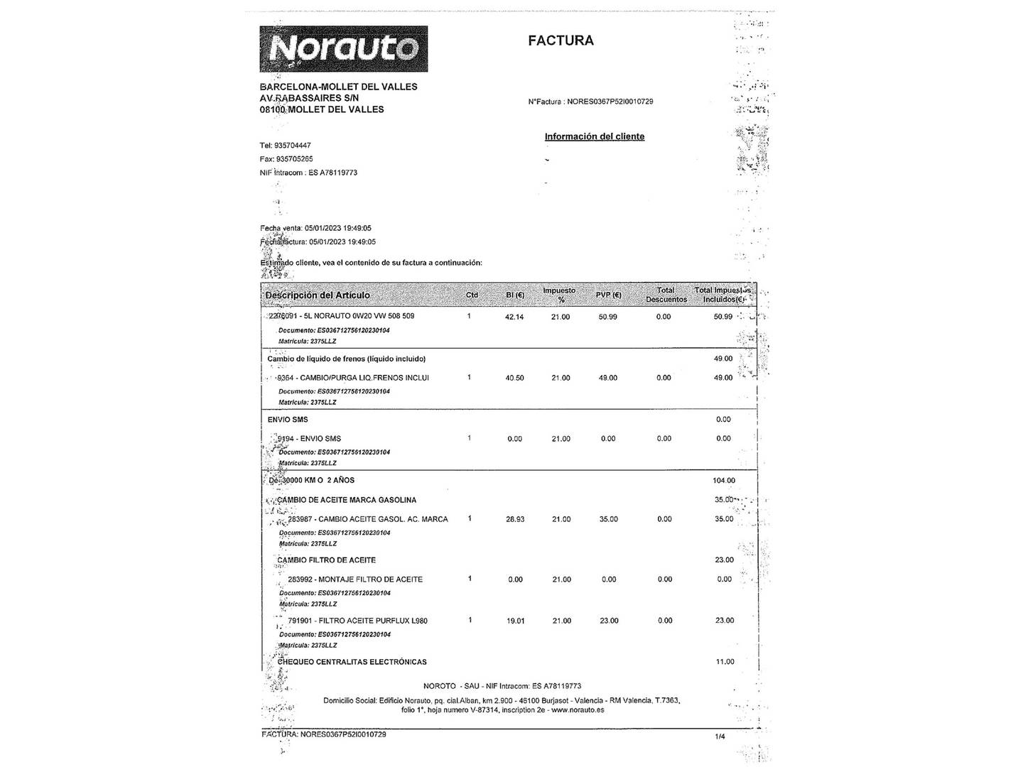 Foto del mantenimiento del Audi A1 Audi A1 Sportback Adrenalin 30 TFSI (110 CV) Pack S-Line