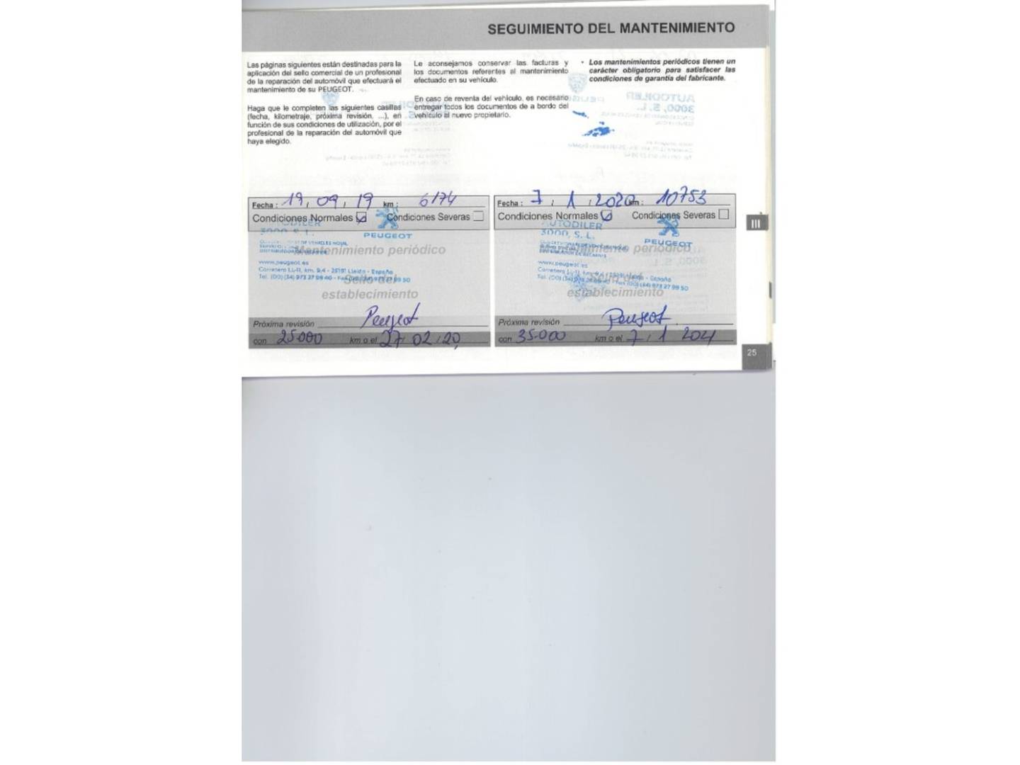 Foto del mantenimiento del Peugeot 2008 Peugeot 2008 PureTech 110 S&S Allure EAT6 (110 CV)