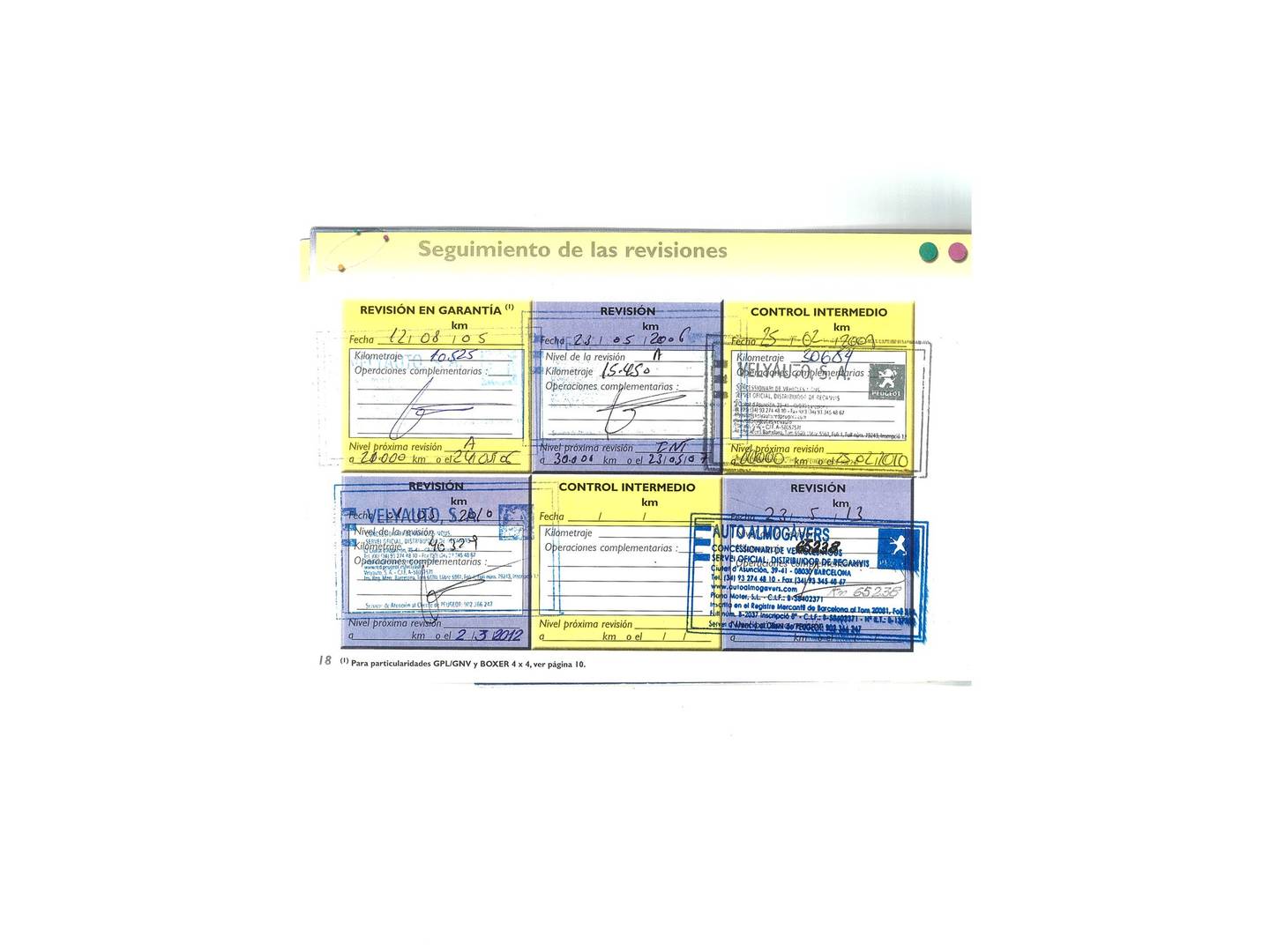 Foto del mantenimiento del Peugeot 307 SW Peugeot 307 SW 2.0 HDi Pack  (136 CV)