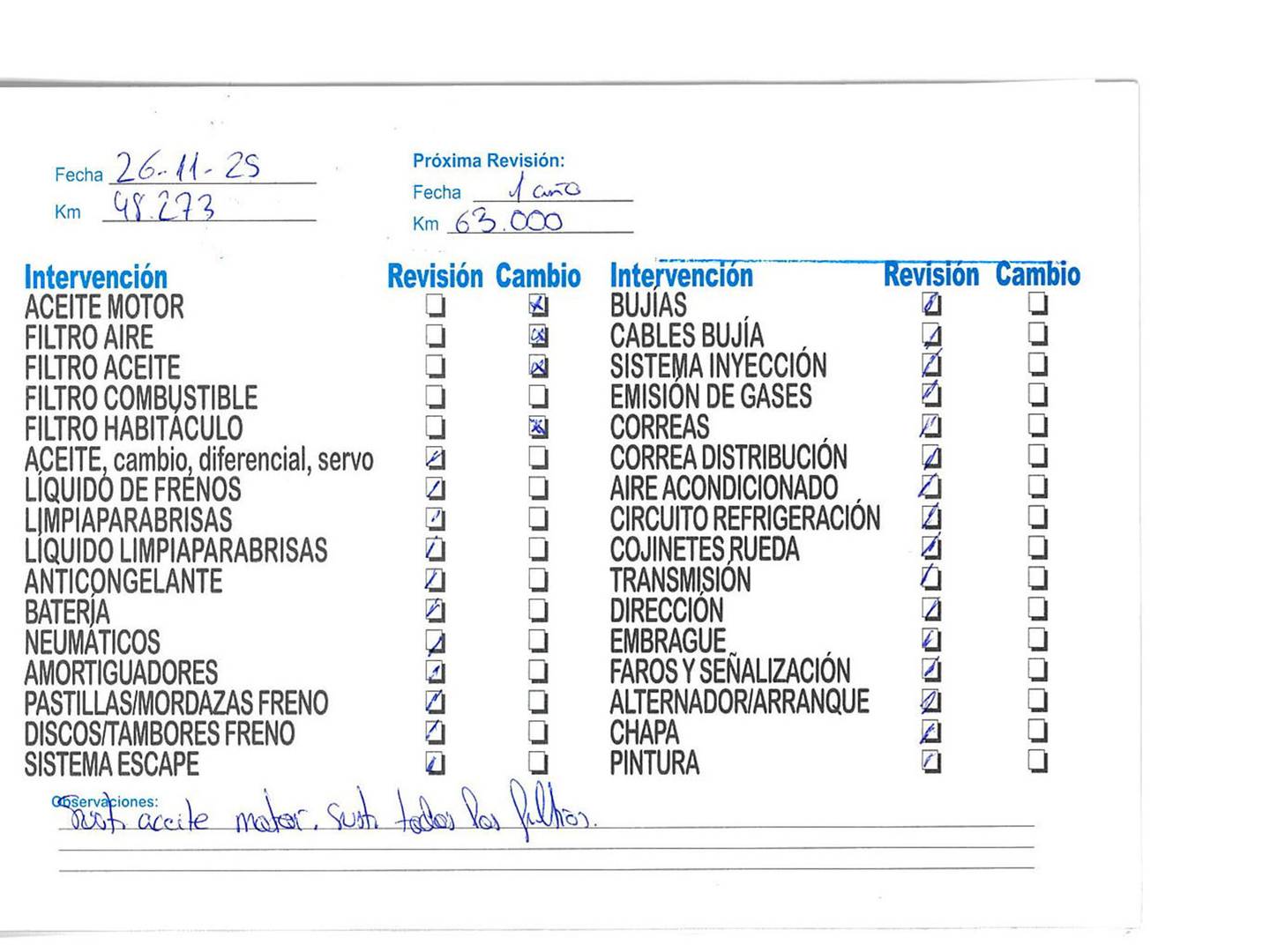 Foto del mantenimiento del Seat Arona Seat Arona 1.0 TSI Style Go Eco  (110 CV)