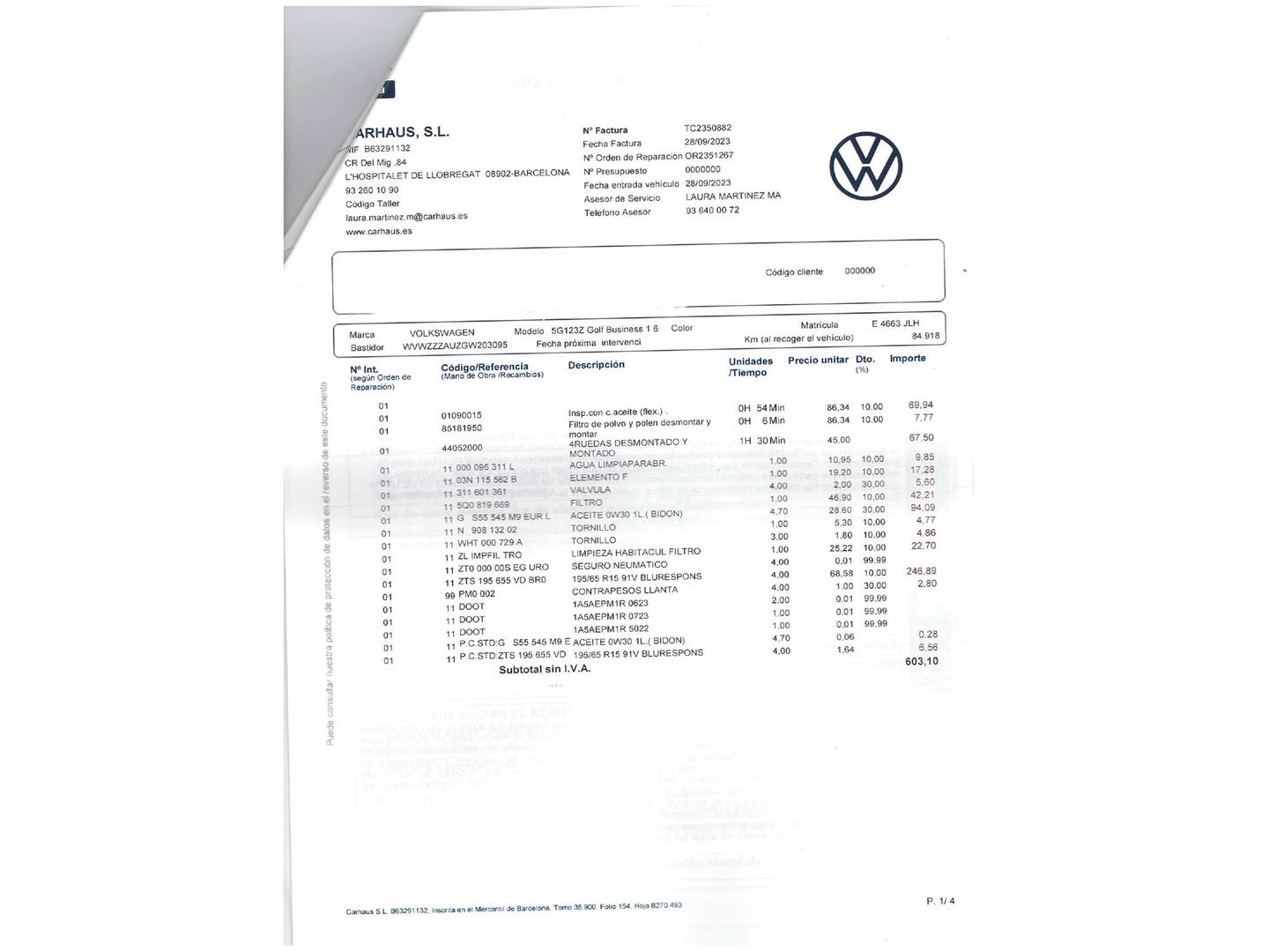 Foto Volkswagen Golf Volkswagen Golf Business 1.6 TDI BMT (110 CV) DSG