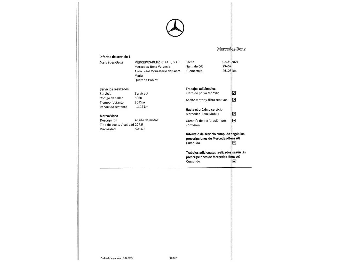 Foto del mantenimiento del Mercedes GLE Mercedes GLE GLE 450 4Matic (367 CV) Pack AMG