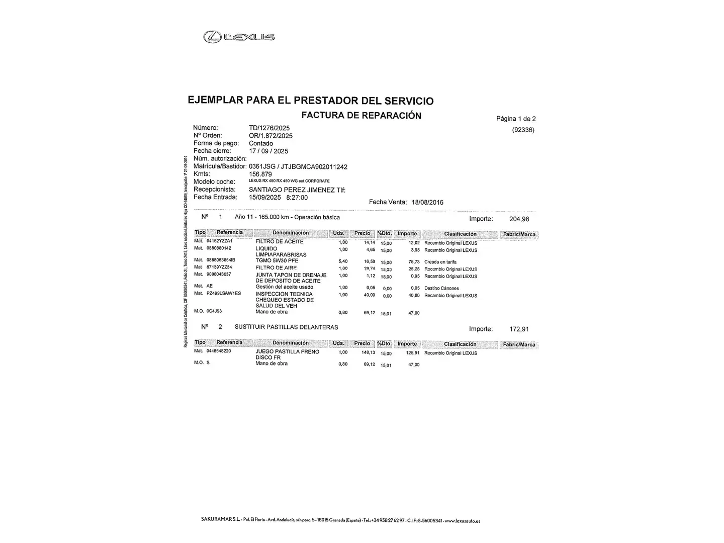 Foto Lexus RX Lexus RX 450h Corporate (313 CV)
