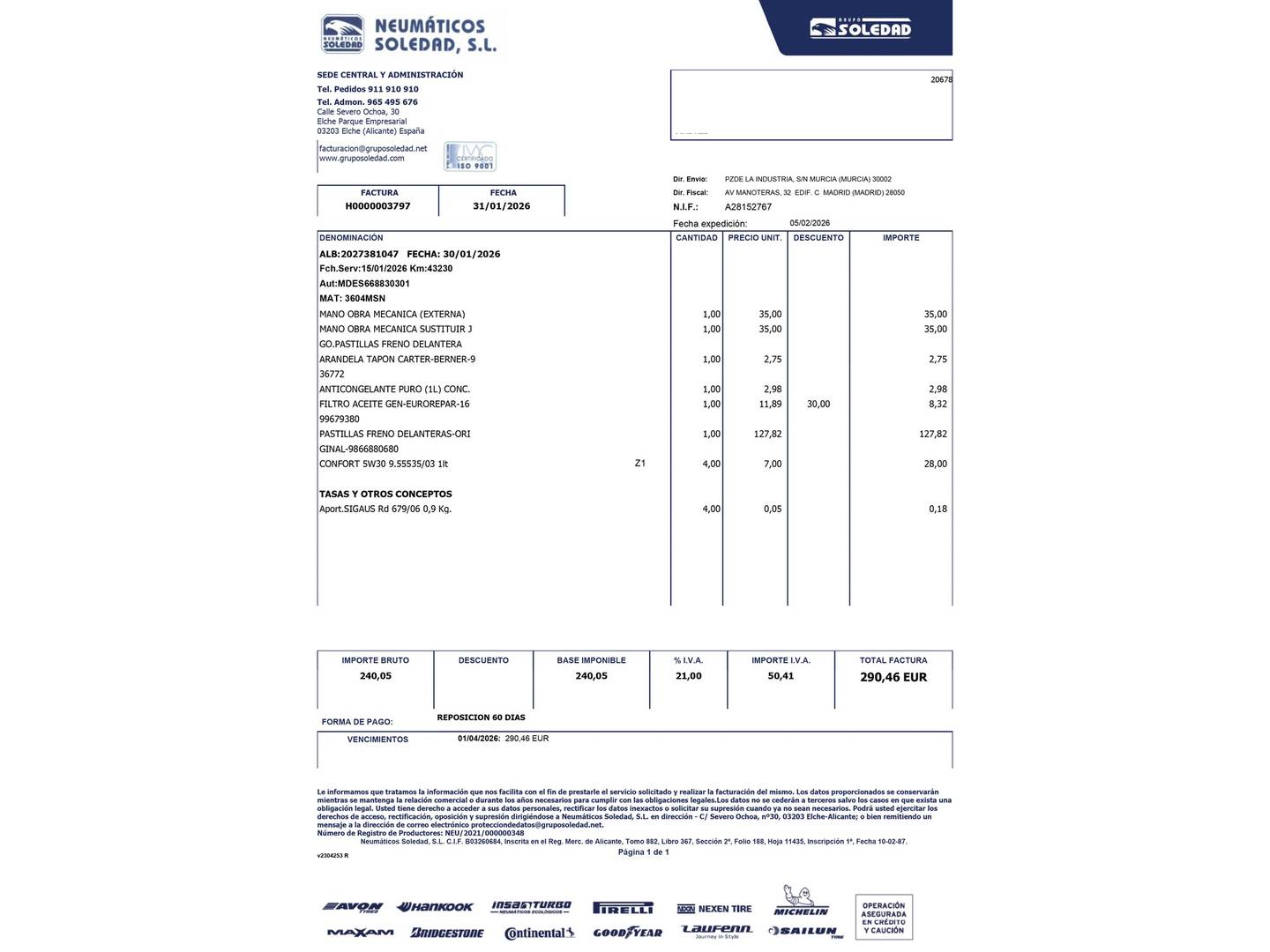 Foto del mantenimiento del Peugeot 208 Peugeot 208 PureTech 100 Active (100 CV)