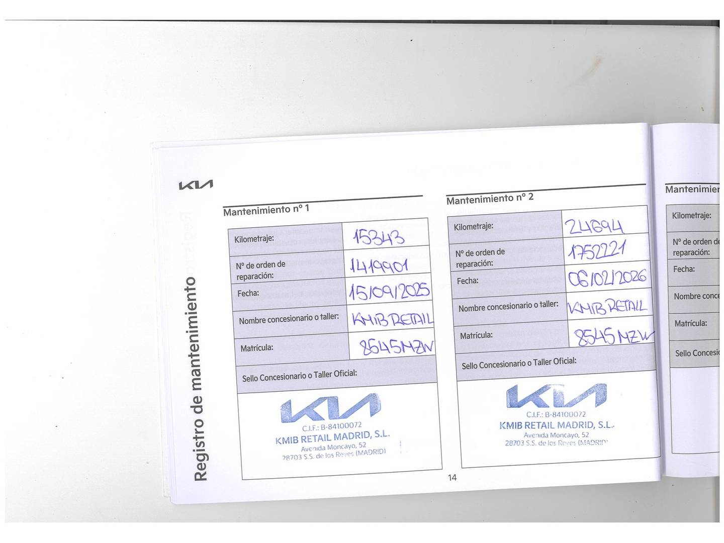 Foto del mantenimiento del KIA XCeed KIA XCeed 1.0 T-GDi Drive (100 CV)