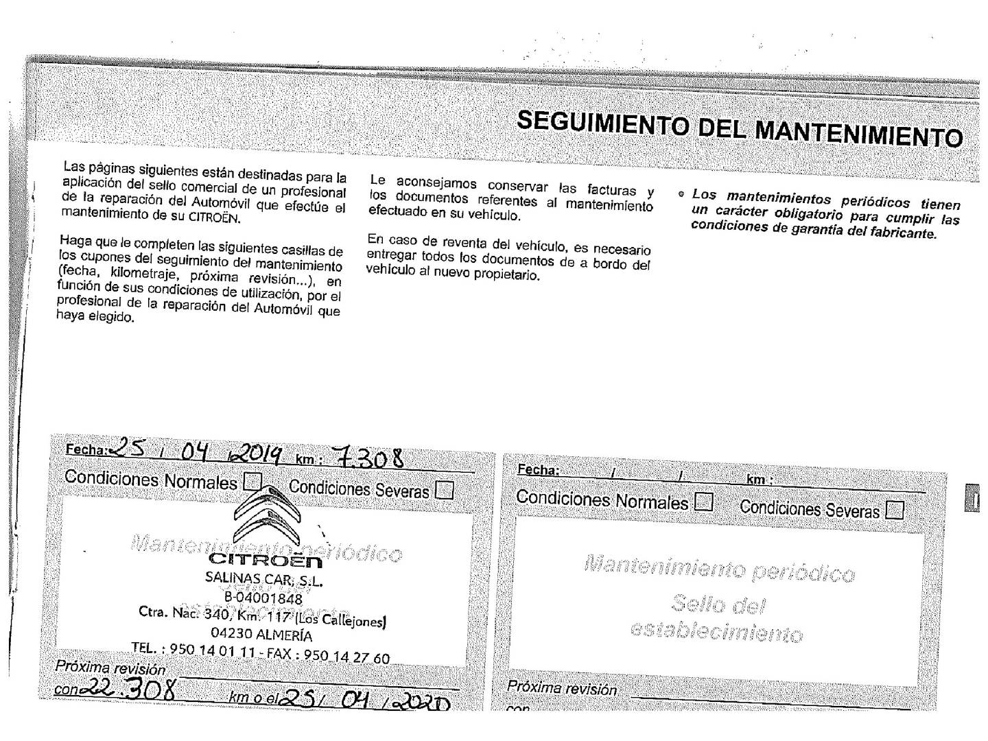 Foto del mantenimiento del Citroën C3 Citroën C3 PureTech 82 Feel (83 CV)