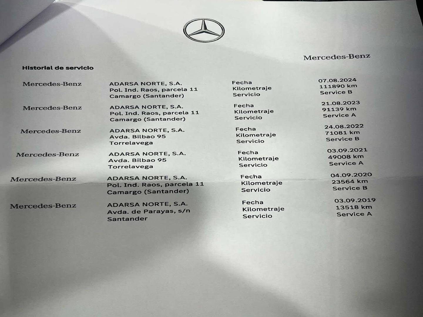 Foto del mantenimiento del Mercedes Clase A Mercedes Clase A 200 (163 CV) PACK AMG