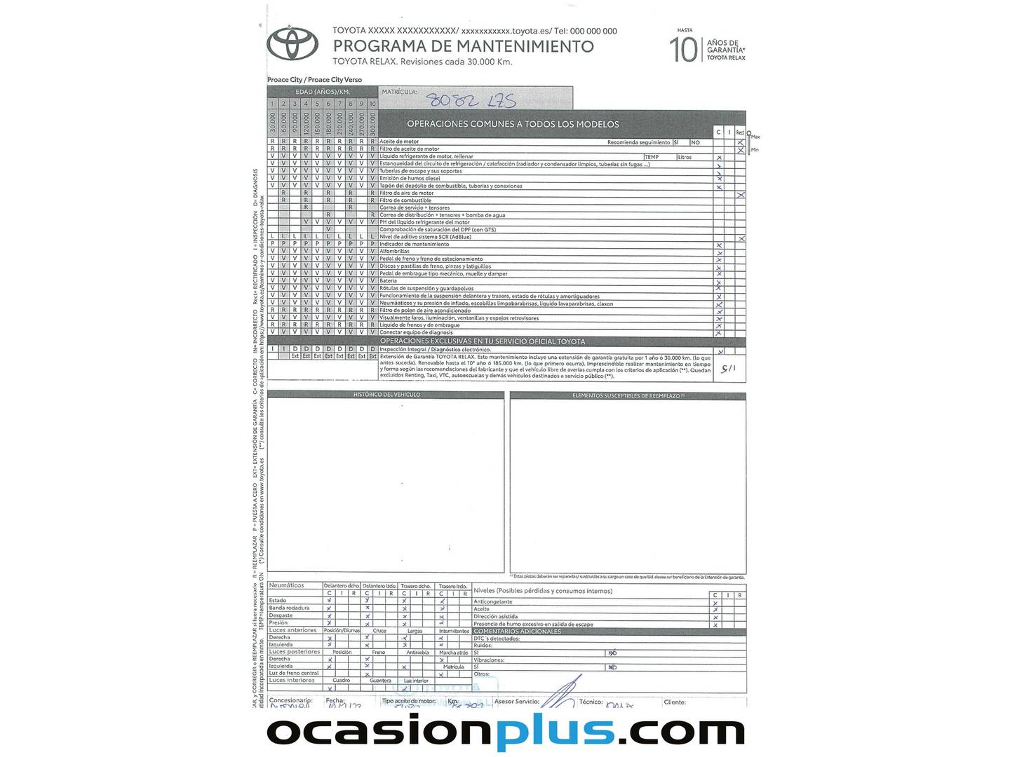 Foto del mantenimiento del Toyota Proace City Toyota Proace City 1.5D GX L1 (102 CV)