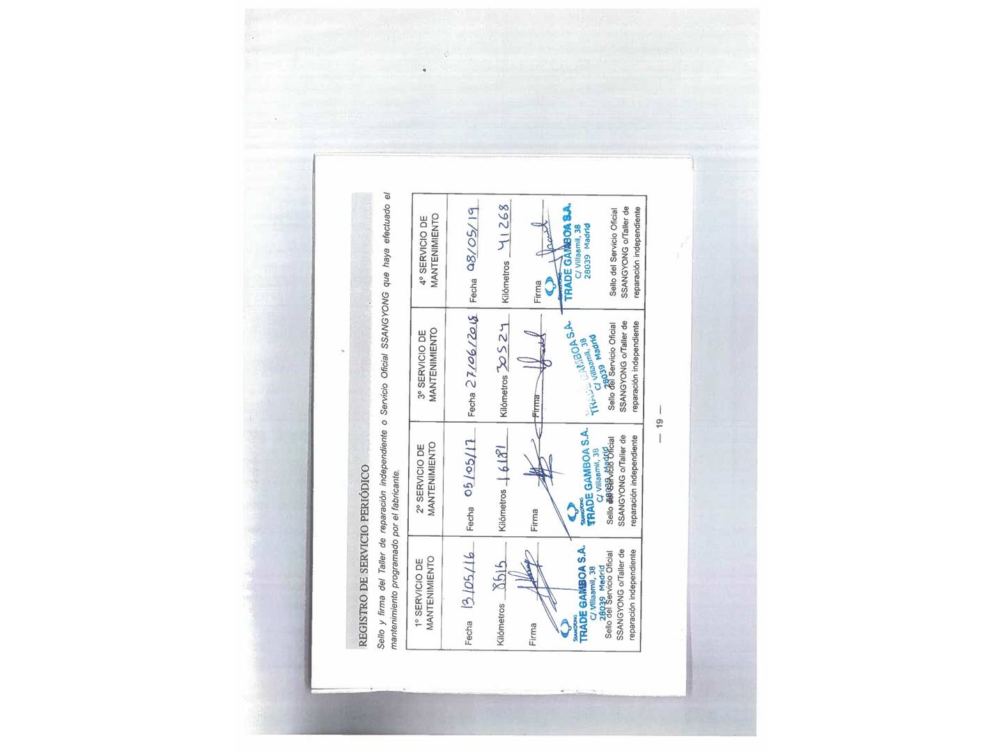 Foto del mantenimiento del SsangYong Rodius Ssangyong Rodius 2.0 e-Xdi Limited Auto (155 CV) 7 Plazas