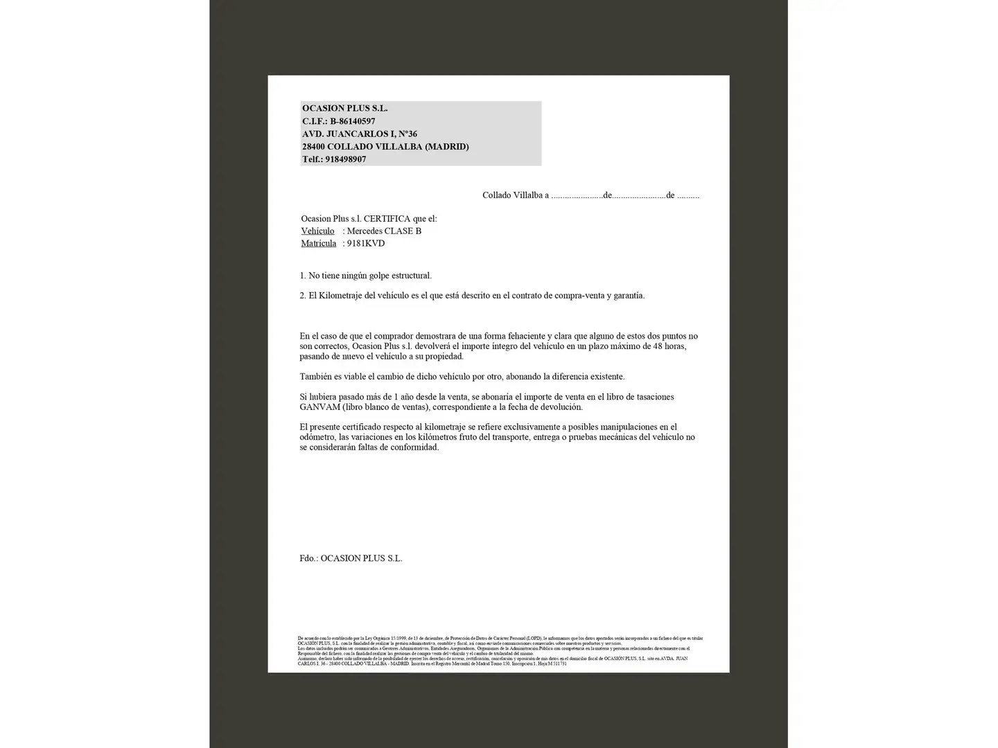 Certificado