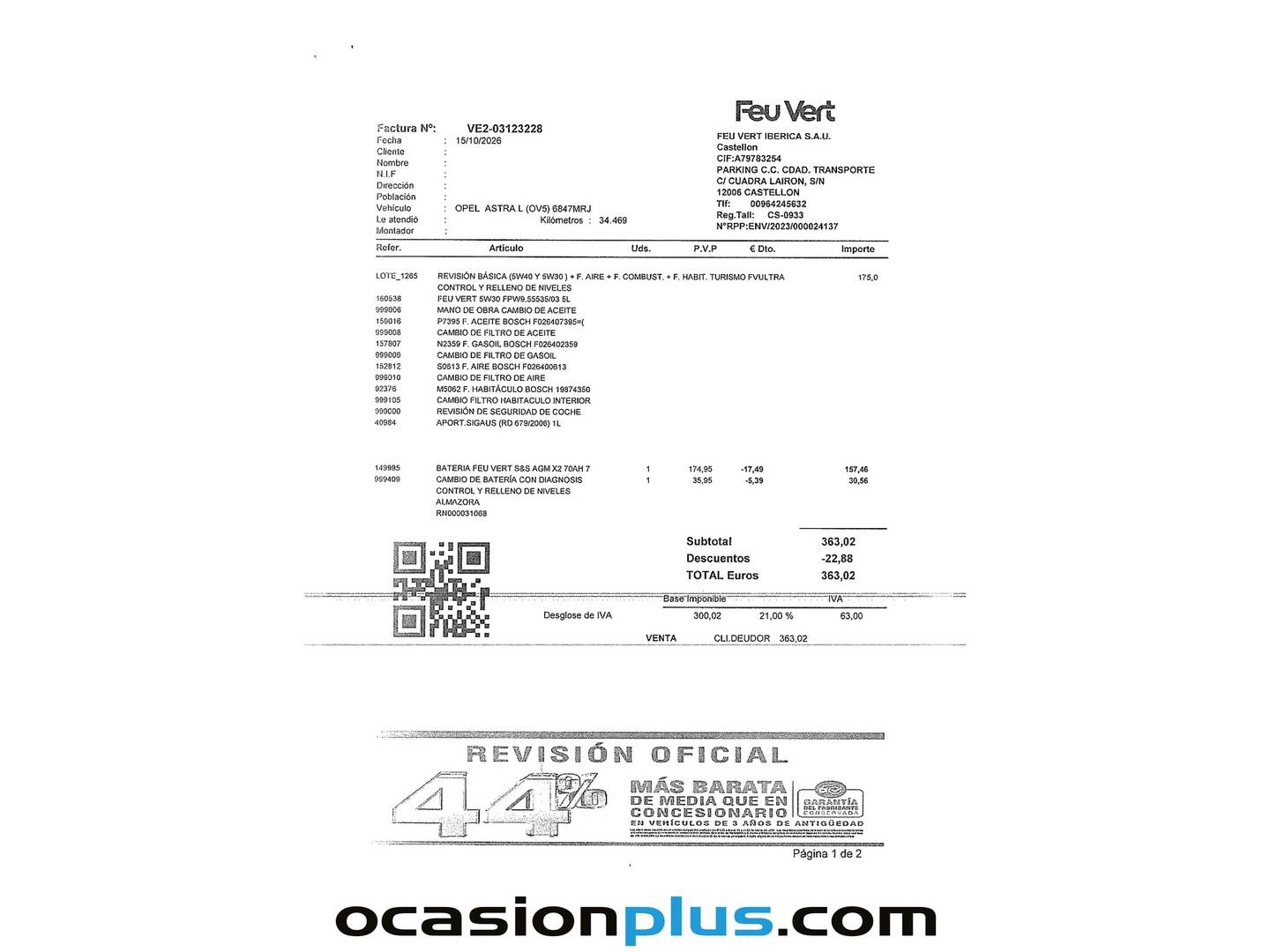 Foto del mantenimiento del Opel Astra Opel Astra 1.5D DTH GS Auto (130 CV)