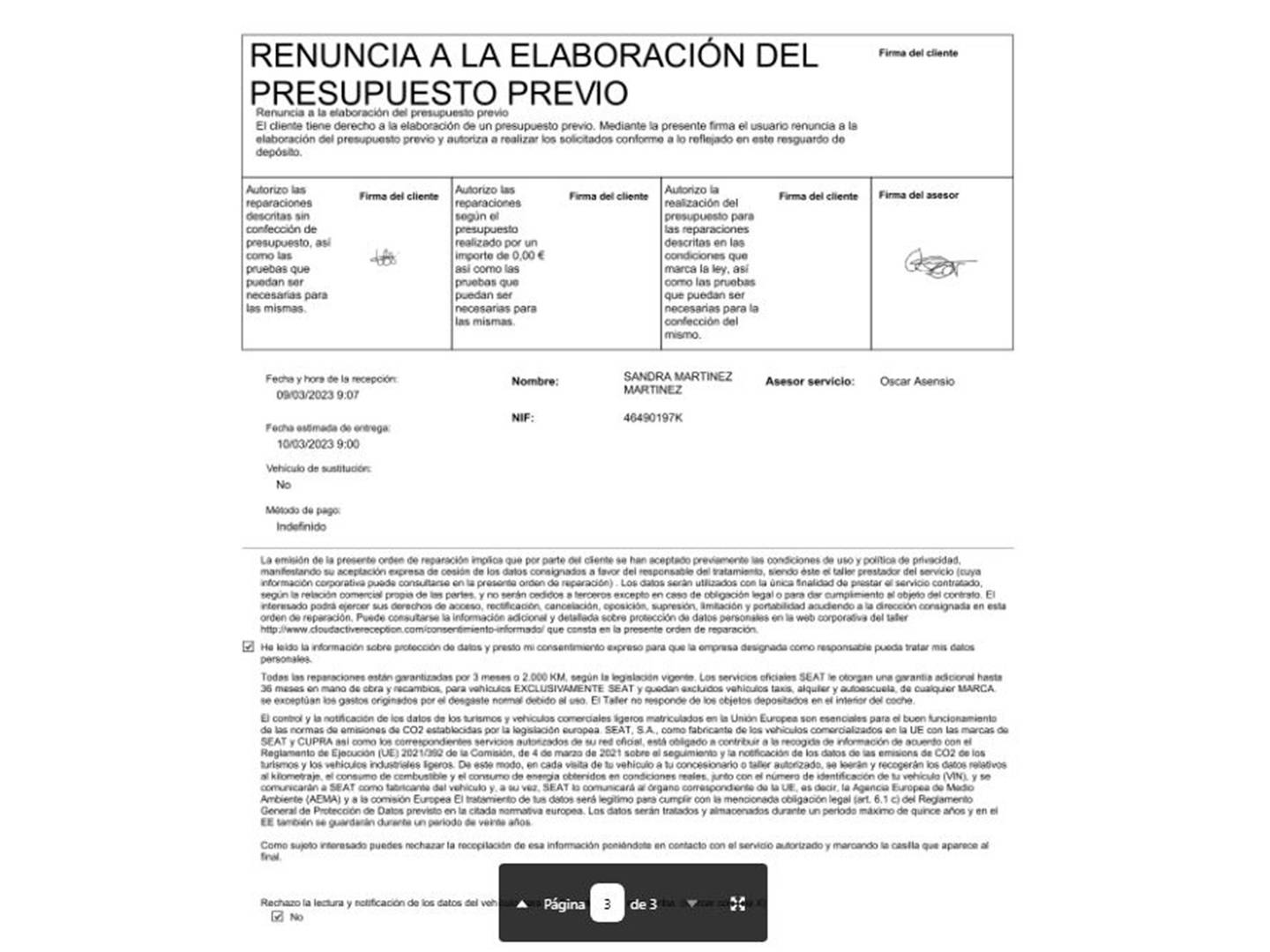 Foto del mantenimiento del Seat Arona Seat Arona 1.0 TSI Ecomotive Style Edition (115 CV)