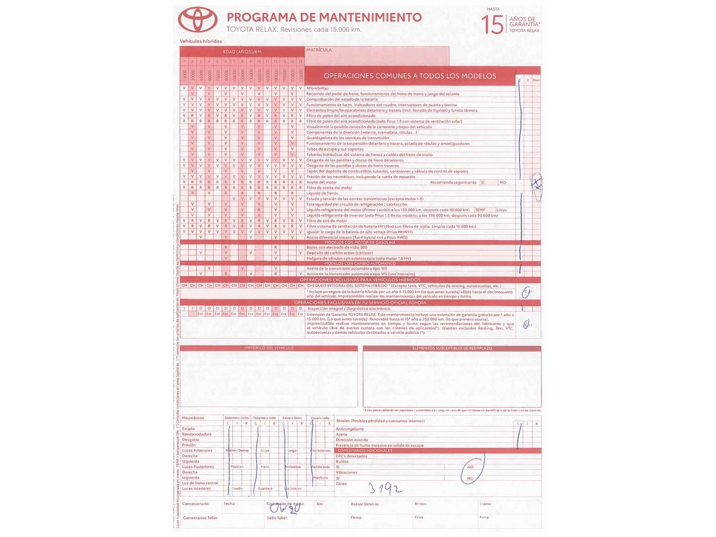 Foto del mantenimiento del Toyota Corolla Toyota Corolla 1.8 125 Híbrido Active Tech E-CVT (122 CV)