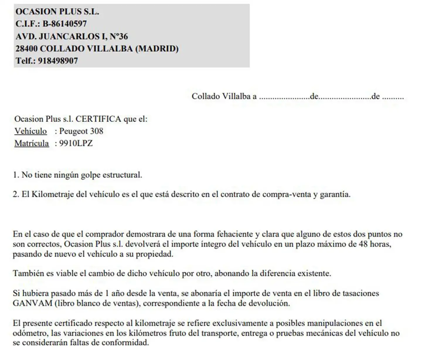 Certificado