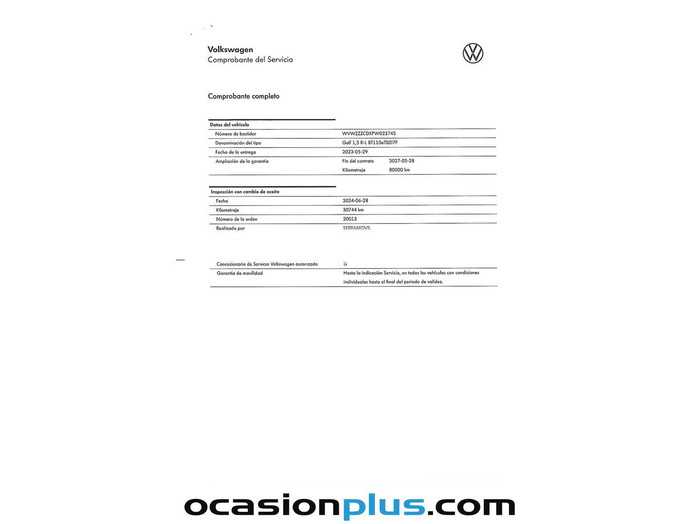 Foto del mantenimiento del Volkswagen Golf Volkswagen Golf R-Line 1.5 eTSI (150 CV) DSG