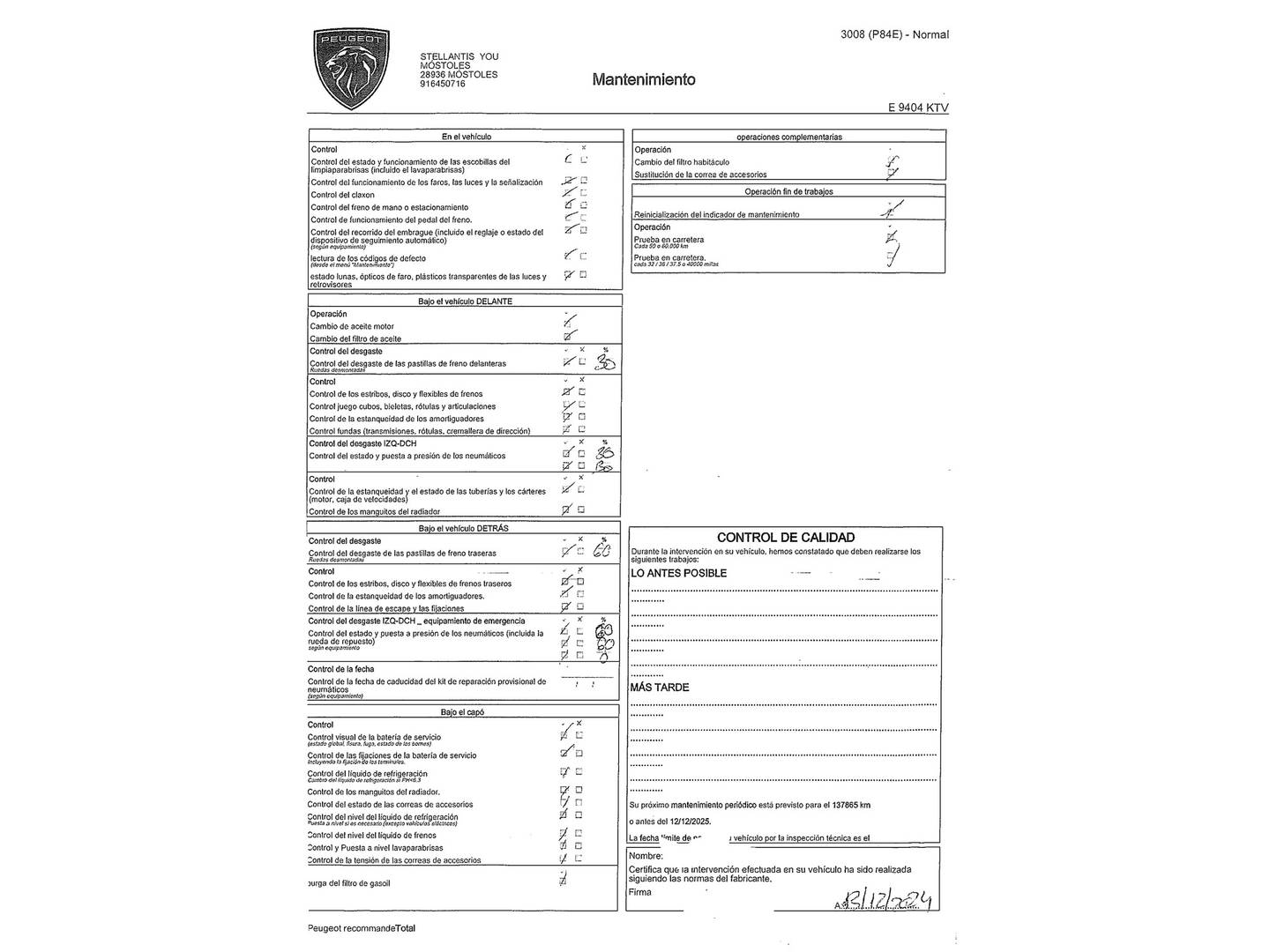 Peugeot 3008 Peugeot 3008 BlueHDI 130 S&S Allure (130 CV) 2019