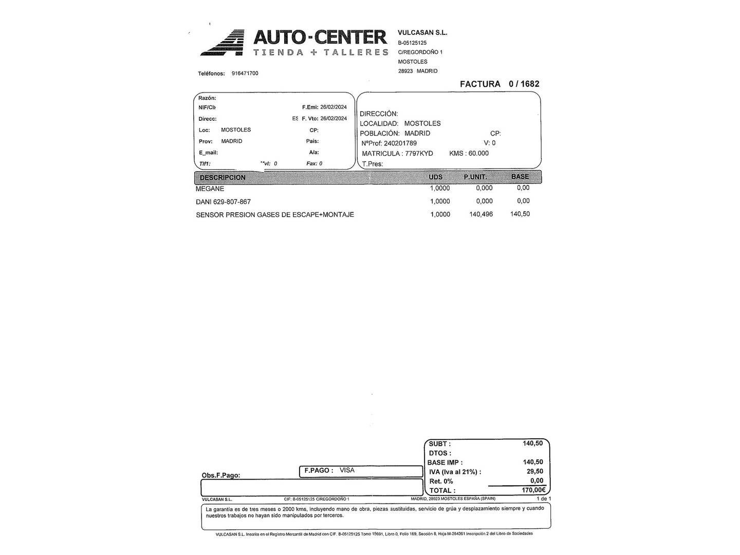 Foto del mantenimiento del Renault Mégane Renault Megane GT Line TCe GPF (160 CV) EDC