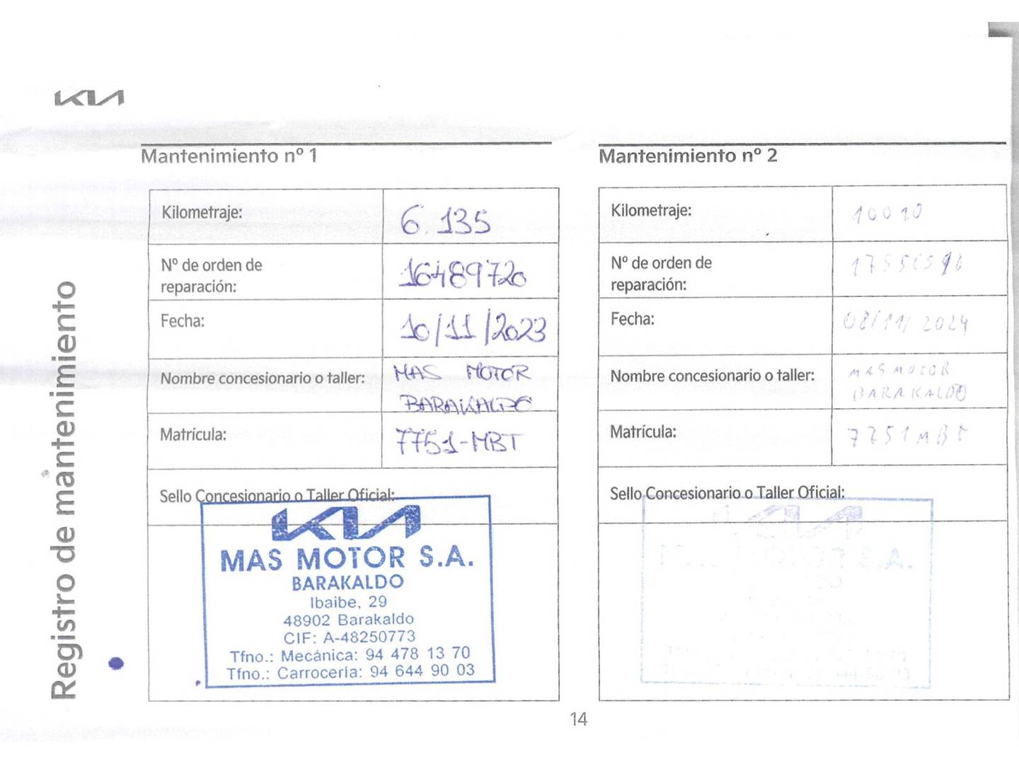 Foto del mantenimiento del KIA XCeed KIA XCeed 1.0 T-GDi GT-line (120 CV)