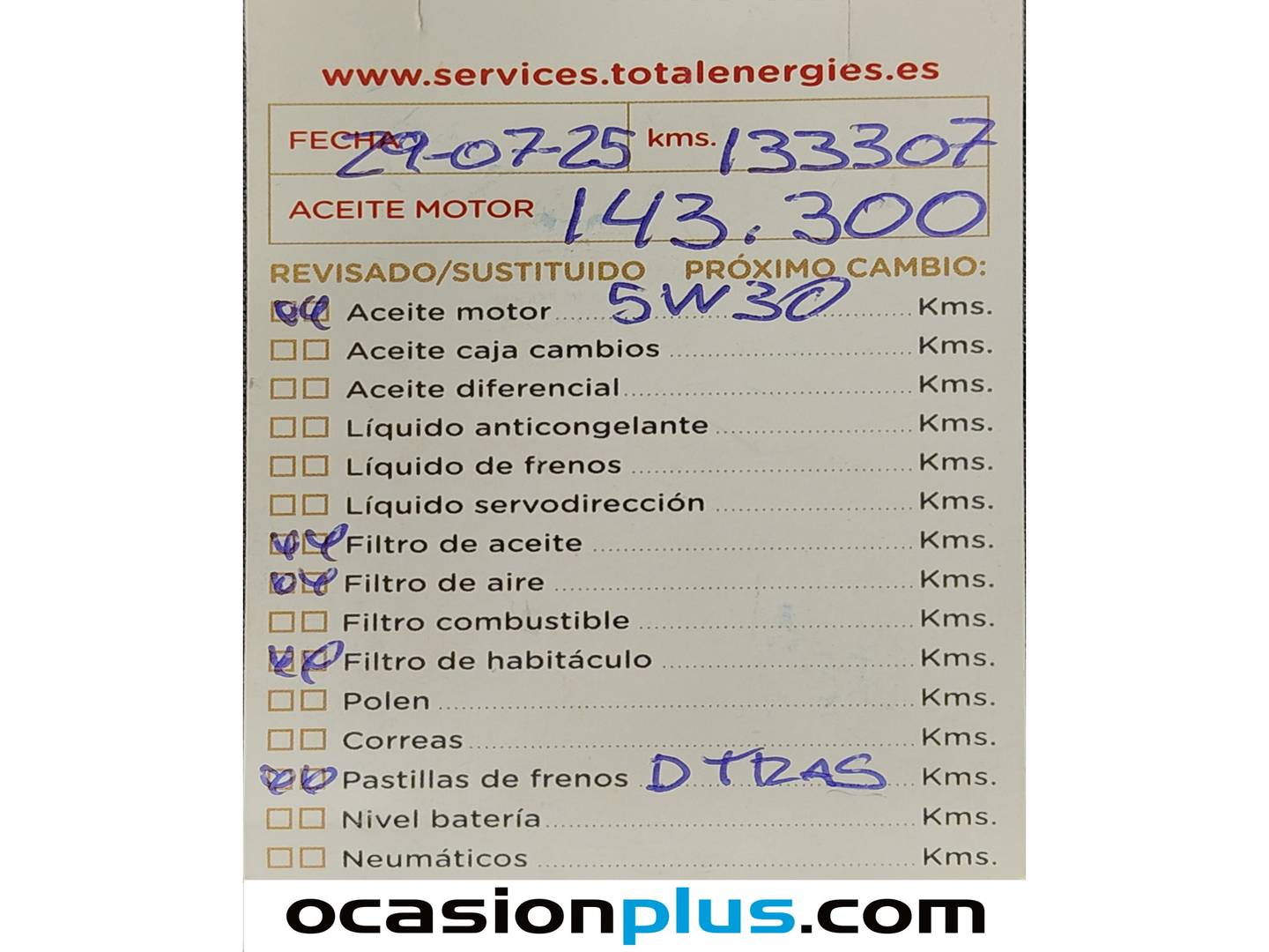 Foto del mantenimiento del Ford Fiesta Ford Fiesta 1.0 EcoBoost Trend (100 CV)
