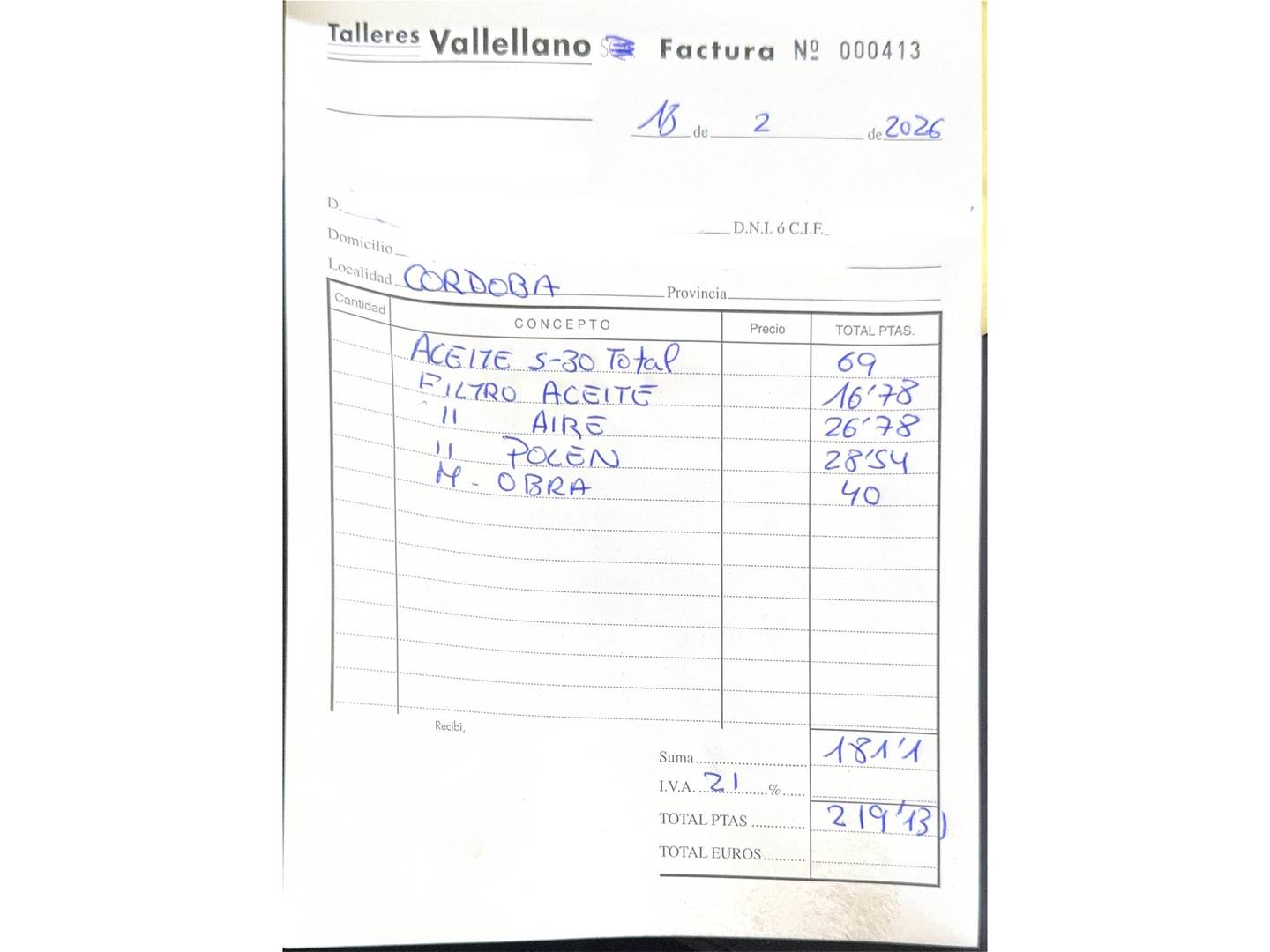 Foto del mantenimiento del Seat León SEAT León 1.2 TSI S&S Style (110 CV)