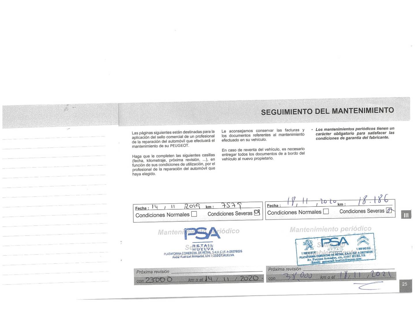 Foto del mantenimiento del Peugeot 308 Peugeot 308 PureTech 110 S&S Style (110 CV)