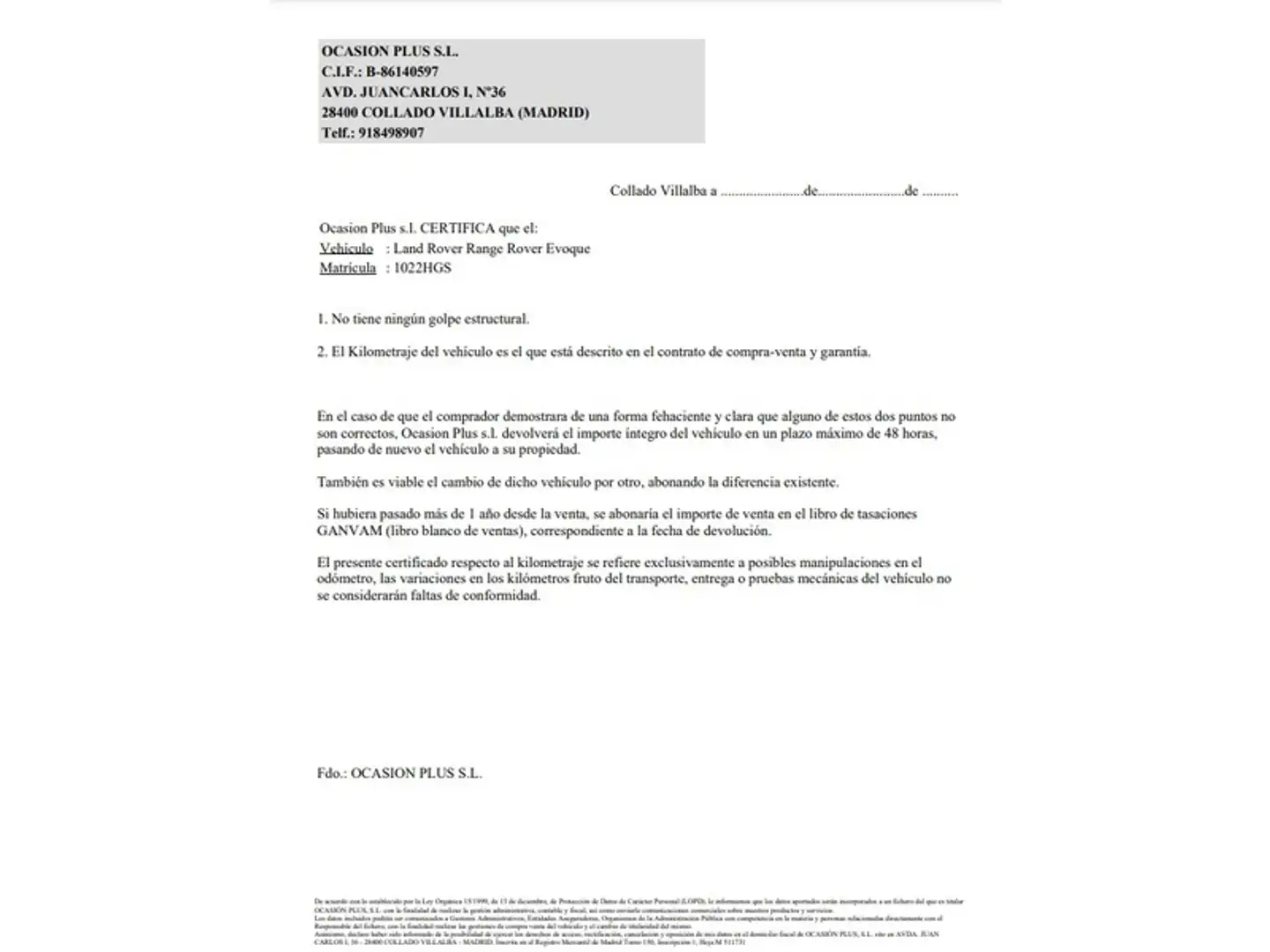 Certificado