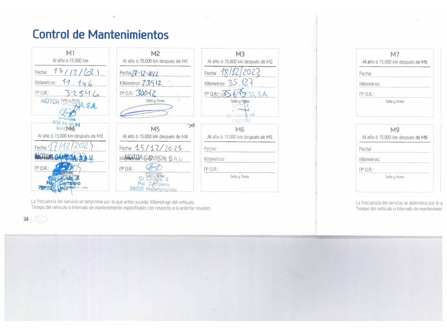 Foto del mantenimiento del Hyundai i20 Hyundai i20 1.0 TGDI 48V Klass (100 CV)