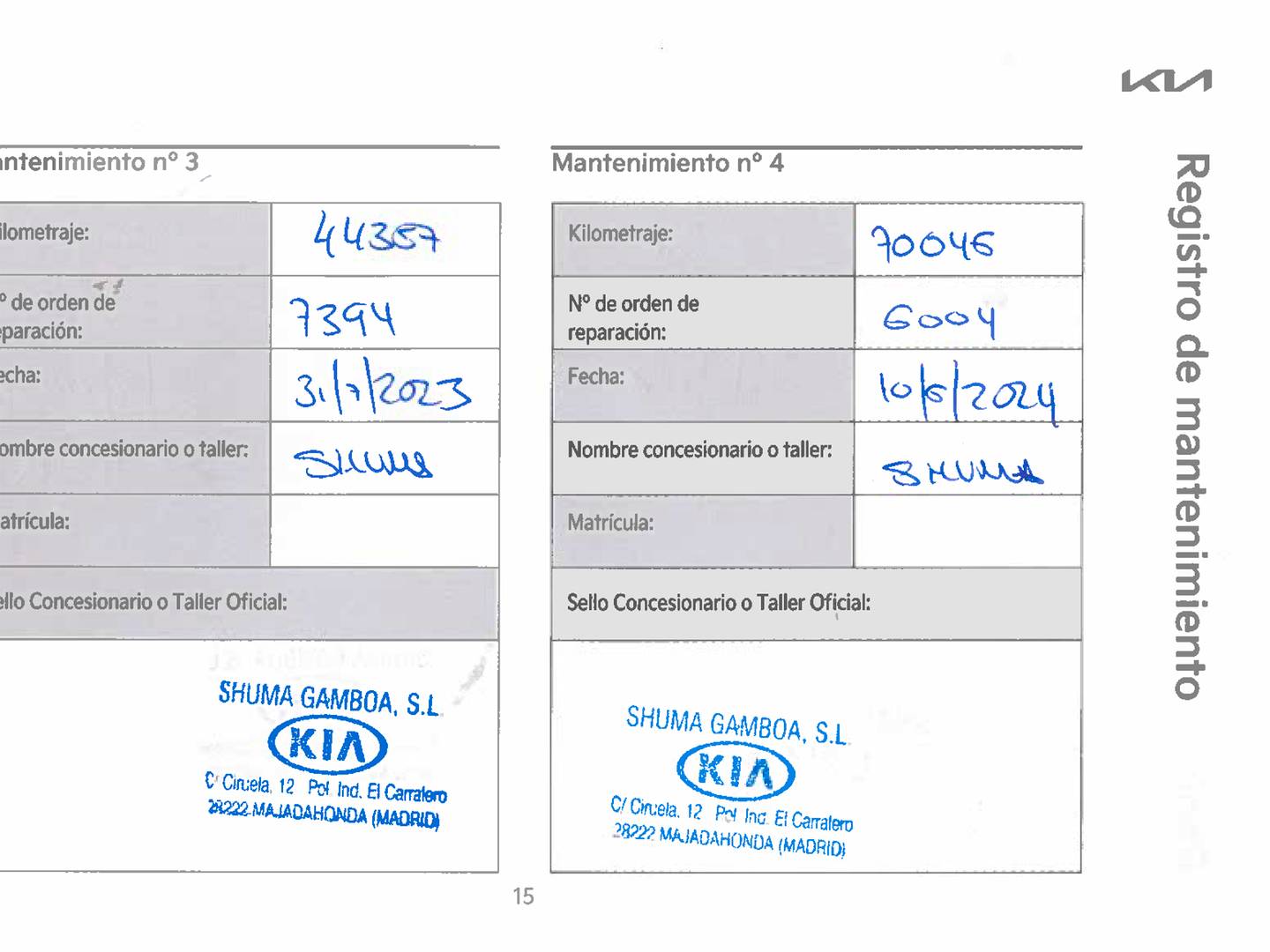 Foto del mantenimiento del KIA Rio Kia Rio 1.0 T-GDi MHEV iMT Concept (100 CV)