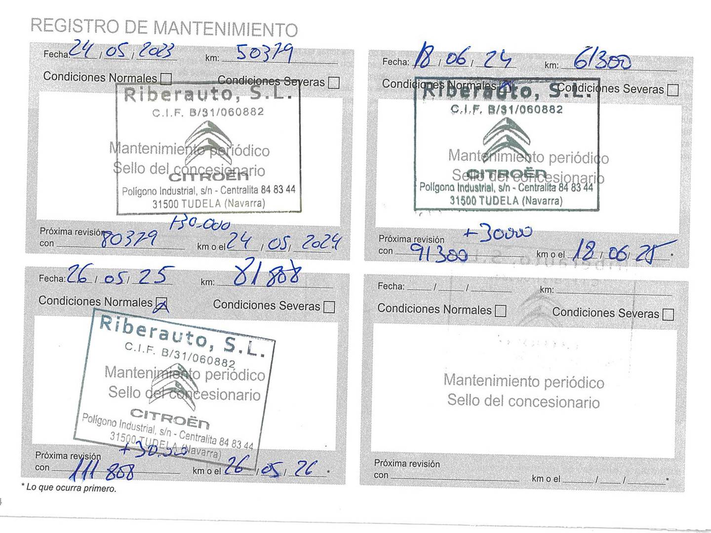 Foto del mantenimiento del Citroën C5 Aircross Citroën C5 Aircross BlueHdi 130 S&S Shine EAT8 (131 CV)