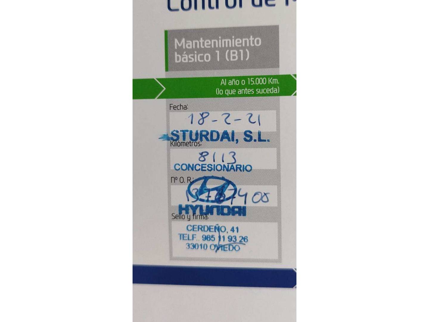 Foto del mantenimiento del Hyundai Tucson Hyundai Tucson 1.6 GDI SLE 4x2  (132 CV)