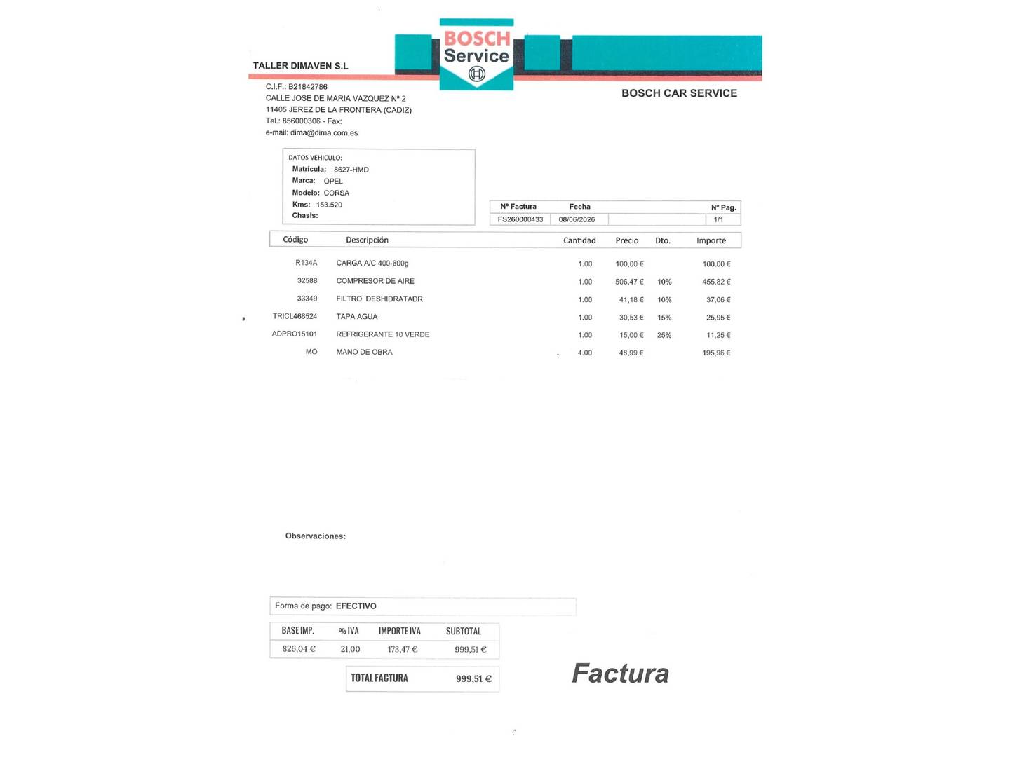 Foto del mantenimiento del Opel Corsa Opel Corsa 1.2 S&S Selective (85 CV)
