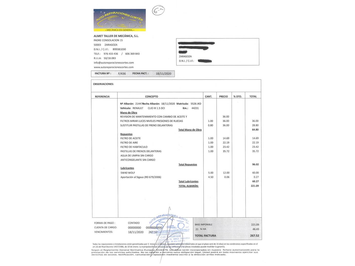 Foto del mantenimiento del Renault Clio Renault Clio TCe 90 Technofeel Energy eco2 (90 CV)