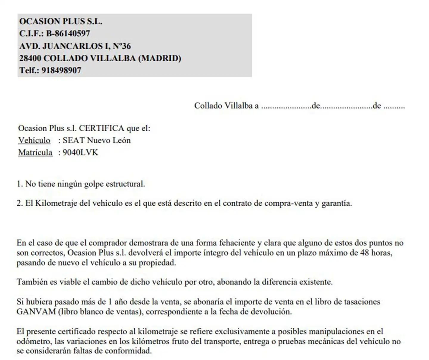 Certificado
