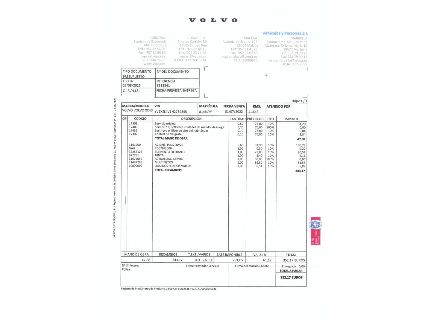 Foto Volvo XC40 Volvo XC40 T2 Essential  (129 CV)