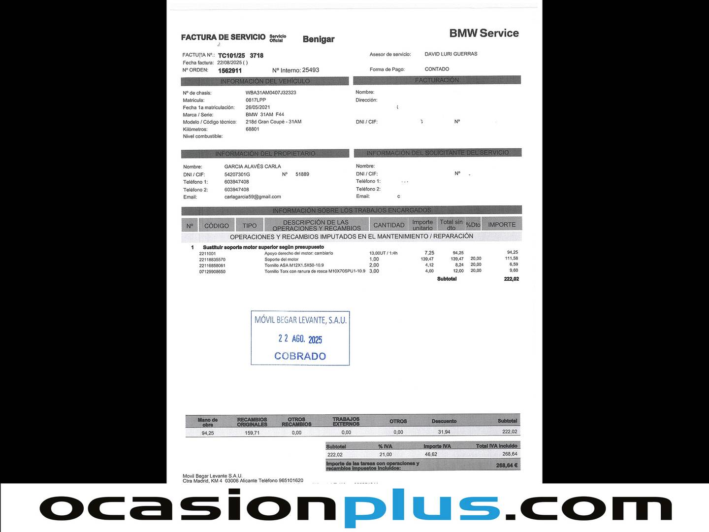 Foto BMW Serie 2 BMW Serie 2 218d Gran Coupe (150 CV)  Pack M