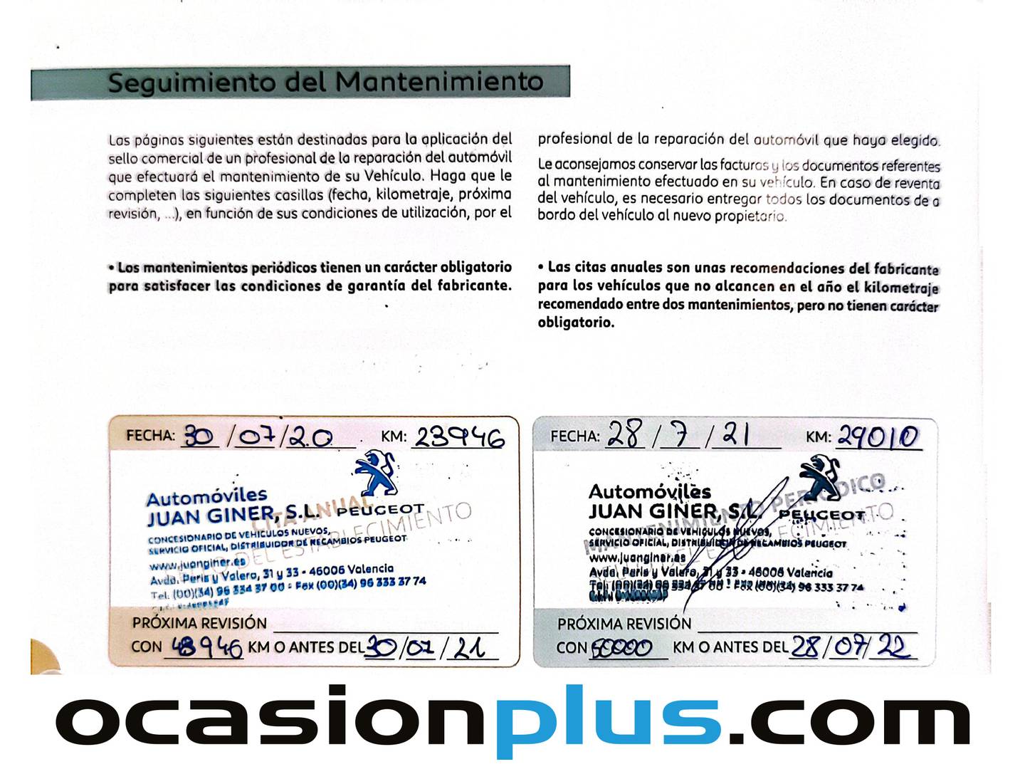 Foto del mantenimiento del Peugeot 308 Peugeot 308 PureTech 130 S&S Style (130 CV)